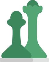 Green chess figures, illustration, on a white background. vector