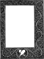 Lead Border is a design of intertwining branches with small leaves on them vintage engraving. vector