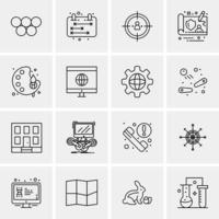 16 Business Universal Icons Vector Creative Icon Illustration to use in web and Mobile Related proje