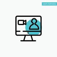 Job Search Internet Computer turquoise highlight circle point Vector icon