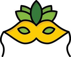 máscara disfraz madrigales venecianos color plano icono vector icono banner plantilla
