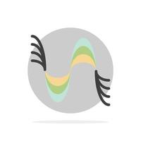 Frequency Hertz Pitch Pressure Sound Abstract Circle Background Flat color Icon vector