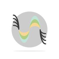 Frequency Hertz Pitch Pressure Sound Abstract Circle Background Flat color Icon vector