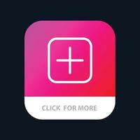 Instagram Plus Sets Upload Mobile App Button Android and IOS Line Version vector