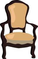 Chair old, illustration, vector on white background.