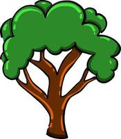 Big tree, illustration, vector on white background