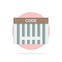 Bar Barcode Code Shopping Abstract Circle Background Flat color Icon vector