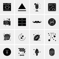 16 Universal Business Icons Vector Creative Icon Illustration to use in web and Mobile Related proje