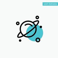 Planet Science Space turquoise highlight circle point Vector icon