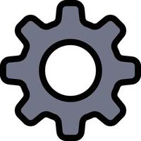 Cog Setting Gear  Flat Color Icon Vector icon banner Template