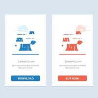 Damage Deforestation Destruction Environment  Blue and Red Download and Buy Now web Widget Card Temp vector