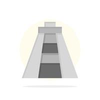 Chichen Itza Landmark Monument Abstract Circle Background Flat color Icon vector