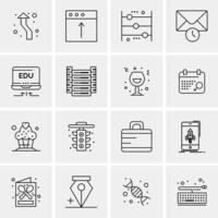 16 Universal Business Icons Vector Creative Icon Illustration to use in web and Mobile Related proje