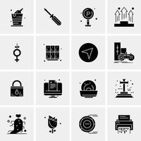 16 Universal Business Icons Vector Creative Icon Illustration to use in web and Mobile Related proje