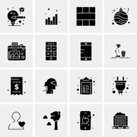 16 Universal Business Icons Vector Creative Icon Illustration to use in web and Mobile Related proje