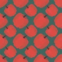 Red peppers pattern , illustration, vector on white background