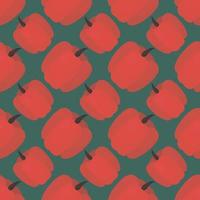 Red peppers pattern , illustration, vector on white background