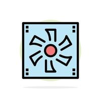 Cooler Fan Computer Cooler Device Fan Abstract Circle Background Flat color Icon vector