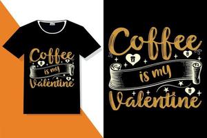 tipografía de citas de motivación de café o camiseta de tipografía de café vector