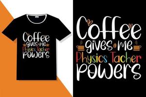 diseño de camiseta de tipografía de café vector