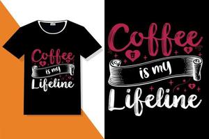 tipografía de citas de motivación de café o camiseta de tipografía de café vector