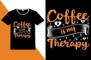 tipografía de citas de motivación de café o camiseta de tipografía de café vector