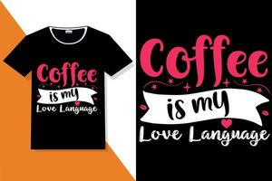 tipografía de citas de motivación de café o camiseta de tipografía de café vector