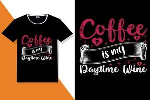 tipografía de citas de motivación de café o camiseta de tipografía de café vector