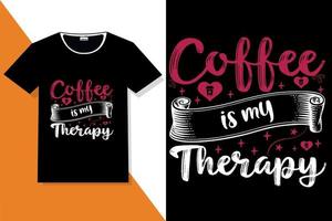 tipografía de citas de motivación de café o camiseta de tipografía de café vector