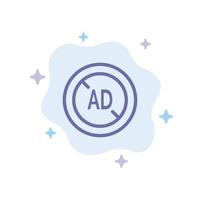 Ad Blocker Ad Blocker Digital Blue Icon on Abstract Cloud Background vector