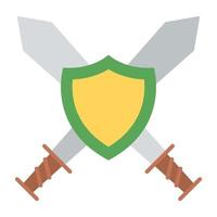 Sword With Shield vector