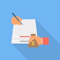 Trendy Contract Concepts vector