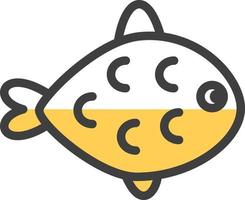 pez amarillo, ilustración, vector, sobre fondo blanco. vector