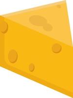 Piece of cheese, illustration, vector on white background.