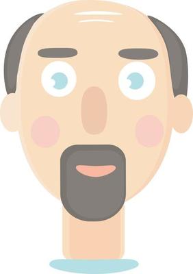 Man with blue eyes, illustration, vector on white background