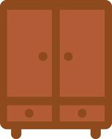 Wooden wardrobe, illustration, vector on a white background