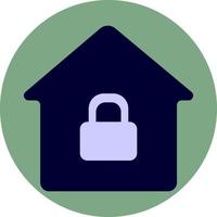Home lock, illustration, vector on a white background.