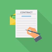 Trendy Contract Concepts vector