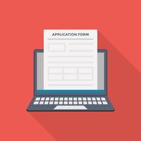 Online Application Form vector