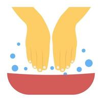 Trendy Foot Spa vector