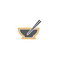 Noodle bowl logo vector