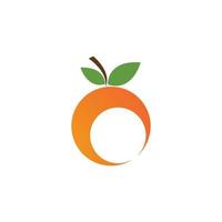 logo de fruta naranja vector