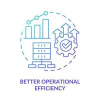 Better operational efficiency blue gradient concept icon. Big data processing benefit abstract idea thin line illustration. Analytics. Isolated outline drawing. vector