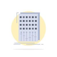 Audio control mix mixer studio Flat Color Icon Vector