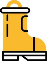Firefighter boots, illustration, vector on a white background.