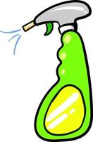 Green spray, illustration, vector on white background