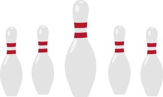 Bowling kegles, illustration, vector on white background