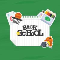 Back to School template for Back to school  Back to school banner and card design vector