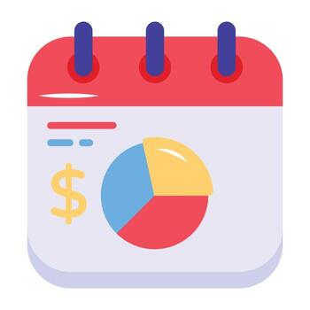 A scalable flat icon of financial report vector