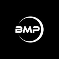 BMP letter logo design in illustration. Vector logo, calligraphy designs for logo, Poster, Invitation, etc.